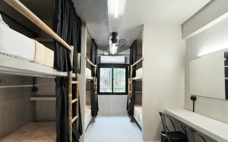Single Bed in 6 Beds Mix Dorm (Share Bathroom)