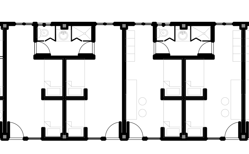 Single Bed in 4 Beds Mix Dorm (Shared Ensuite Bathroom)
